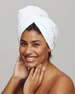 Bamboo Hair Towel Wrap, Hvid