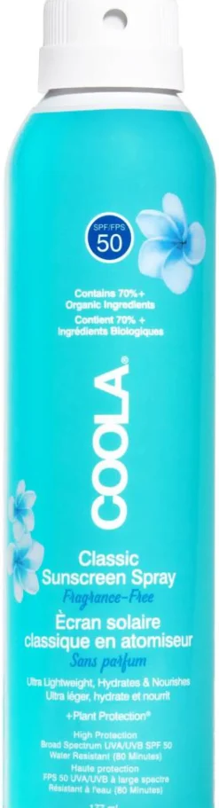 Classic Body Spray Fragrance-Free, SPF 50, 177 ml
