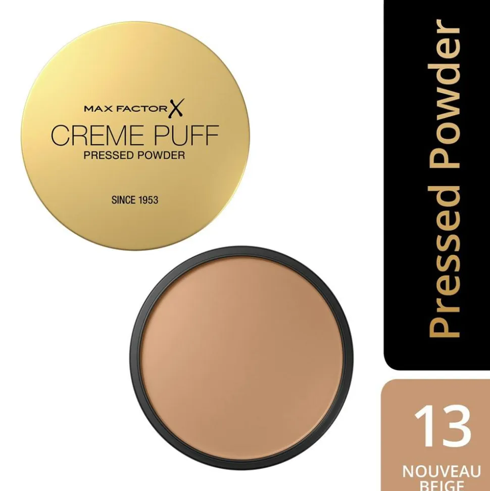 Creme Puff Pressed Compact Pudder, 13 Nouveau Beige