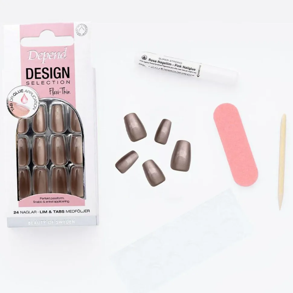 Design Selection Royal Greige Short Coffin Kunstige Negle