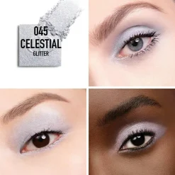 Diorshow Mono Couleur High-Color and Long-Wear Eyeshadow, 045 Celestial Grey Glitter