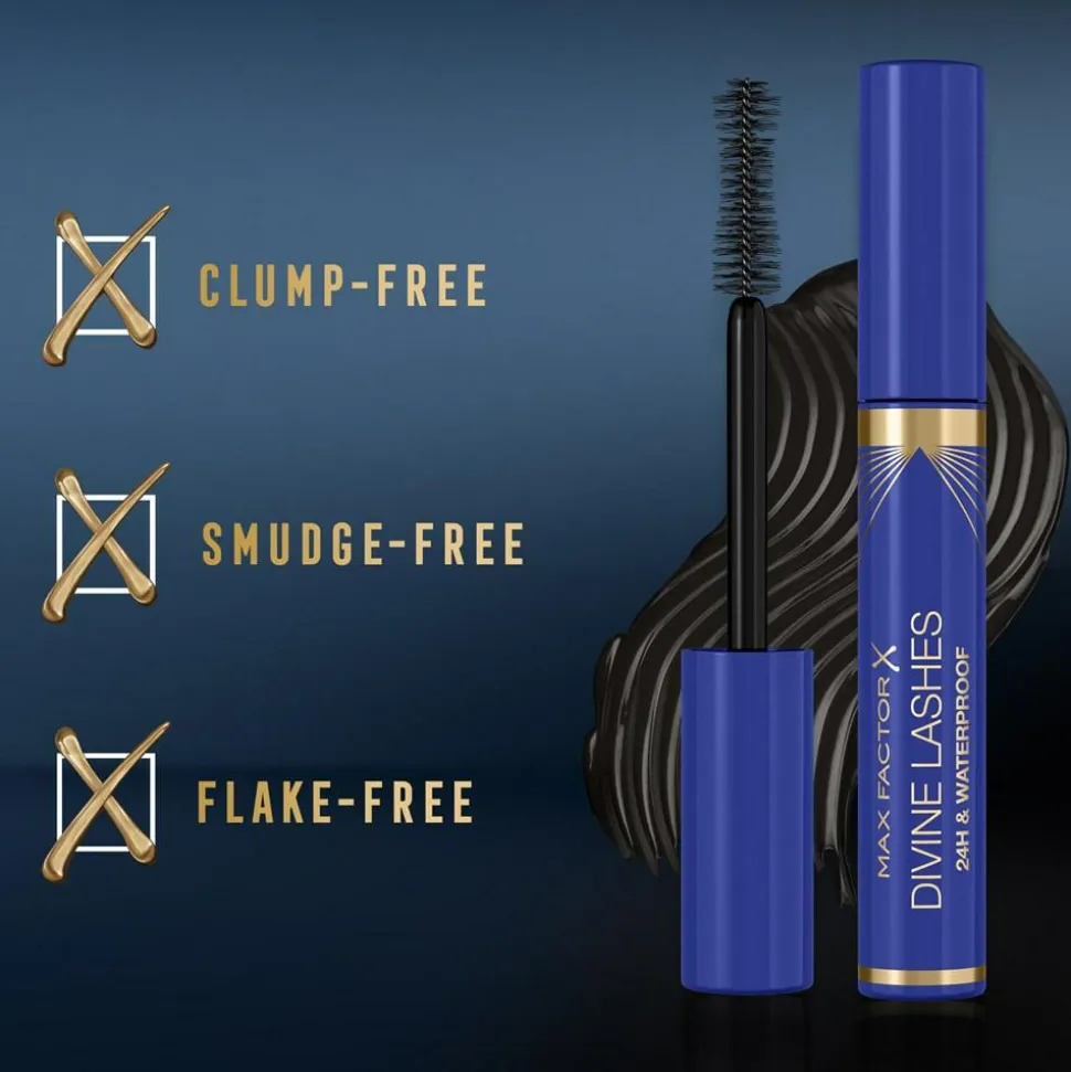 Divine Lashes Waterproof Mascara, Sort