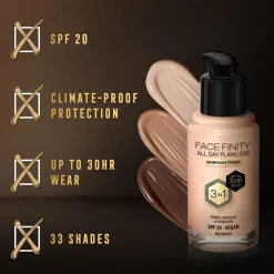 Facefinity All Day Flawless 3 In 1 Foundation, N55