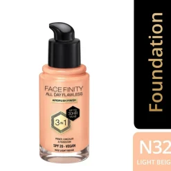 Facefinity All Day Flawless 3 In 1 Foundation, N32