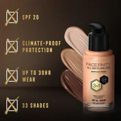 Facefinity All Day Flawless 3 In 1 Foundation, N32