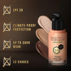 Facefinity All Day Flawless 3 In 1 Foundation, C80