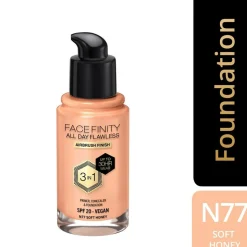 Facefinity All Day Flawless 3 In 1 Foundation, N77