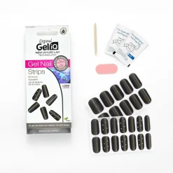 Gel iQ Nail Strips, Black Mesh Cat Eye