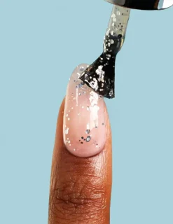 Gel Top Coat, Silver Glitter