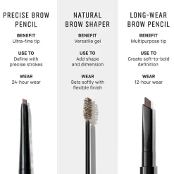 Long-Wear Brow Pencil, Cool Dark Brown