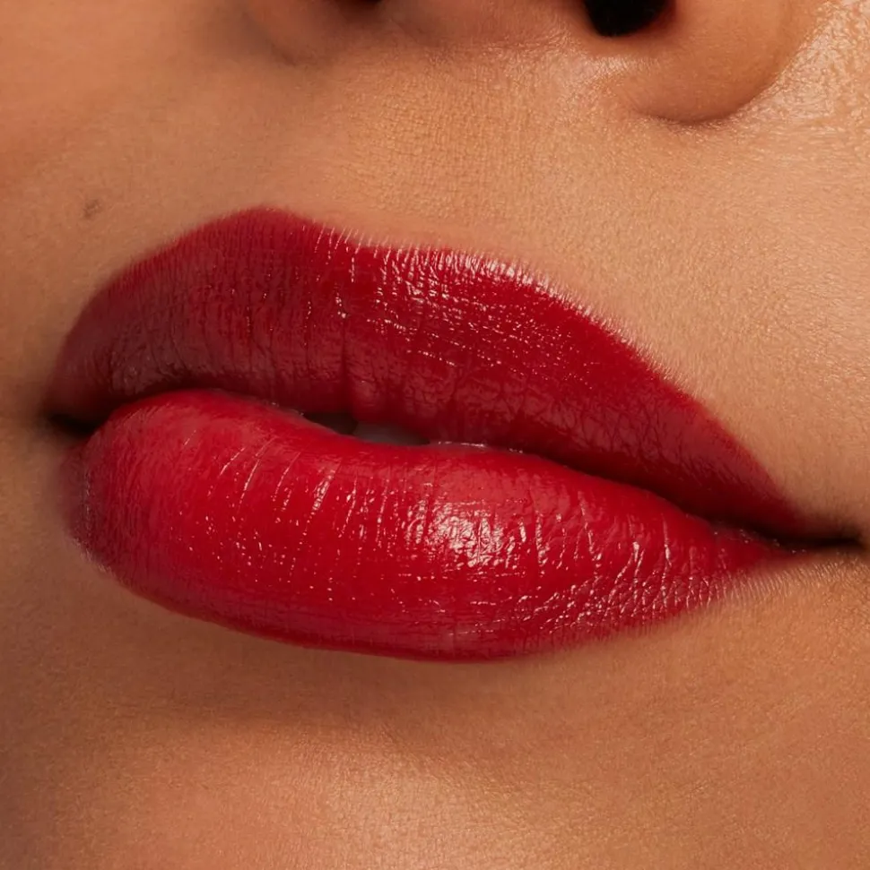 Macximal Sleek Satin Lipstick, Left on Red