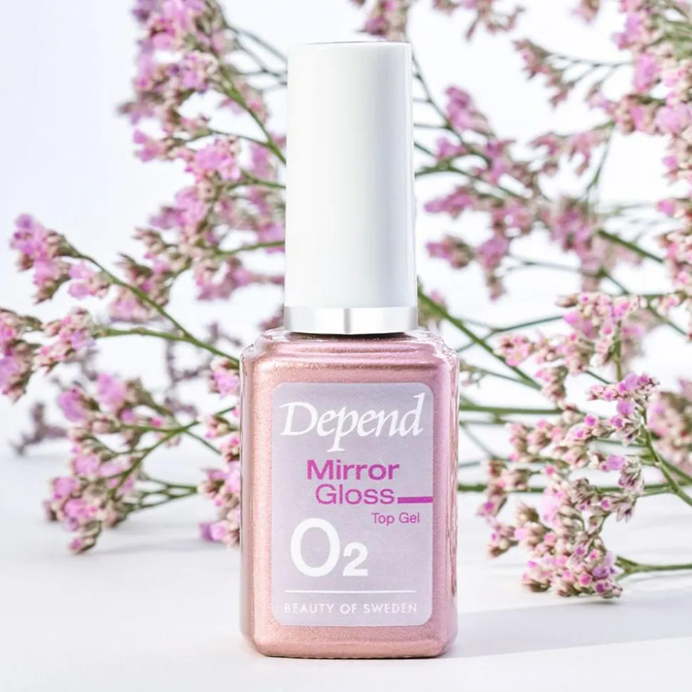 O2 Mirror Gloss Top Gel, Transparent