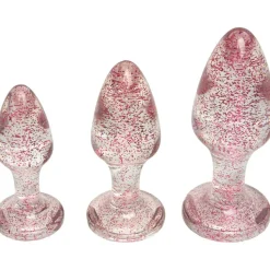 Pink Glitter Butt Plug Sæt