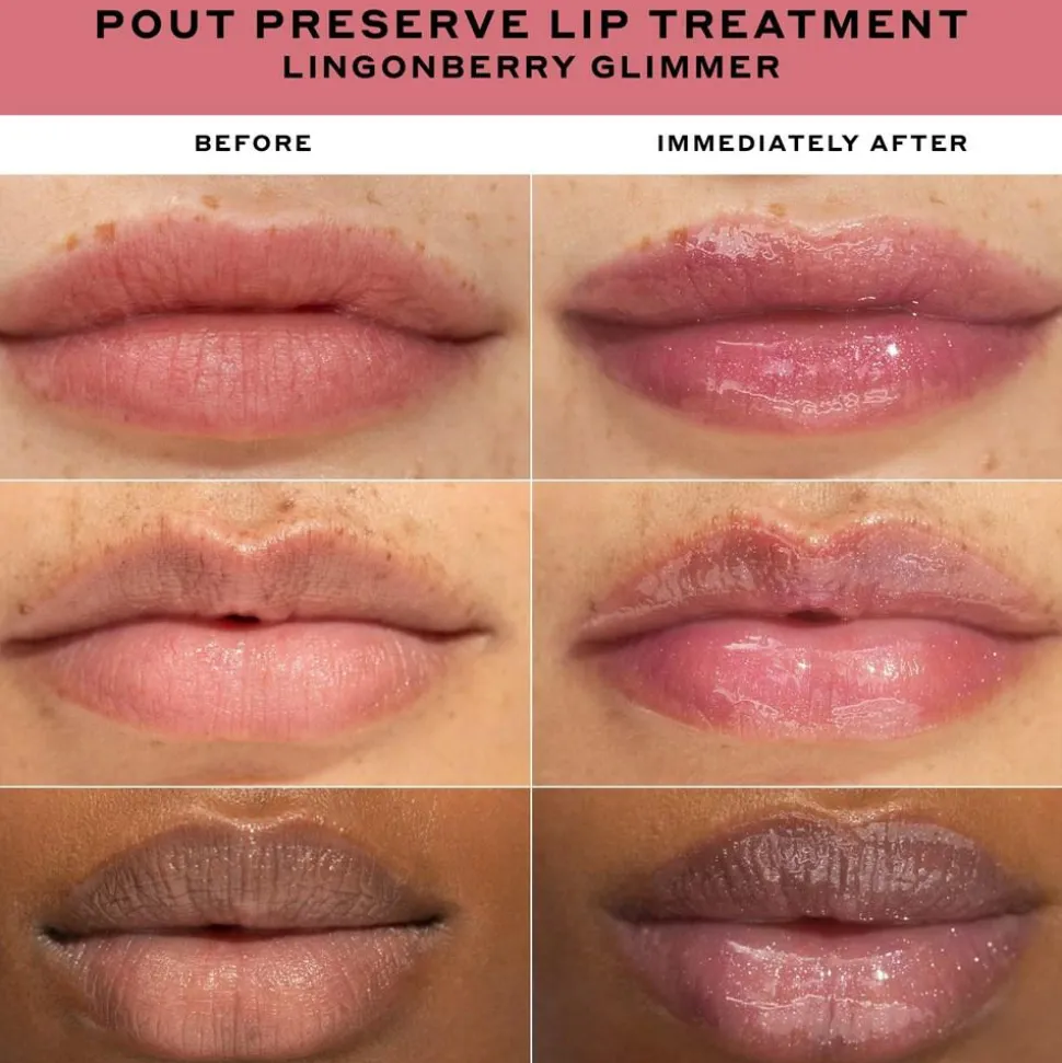 Pout Preserve Peptide Lip Treatment Shimmer, Lingonberry