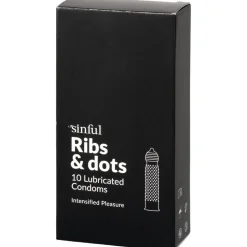 Ribs & Dots Kondomer, 10 stk