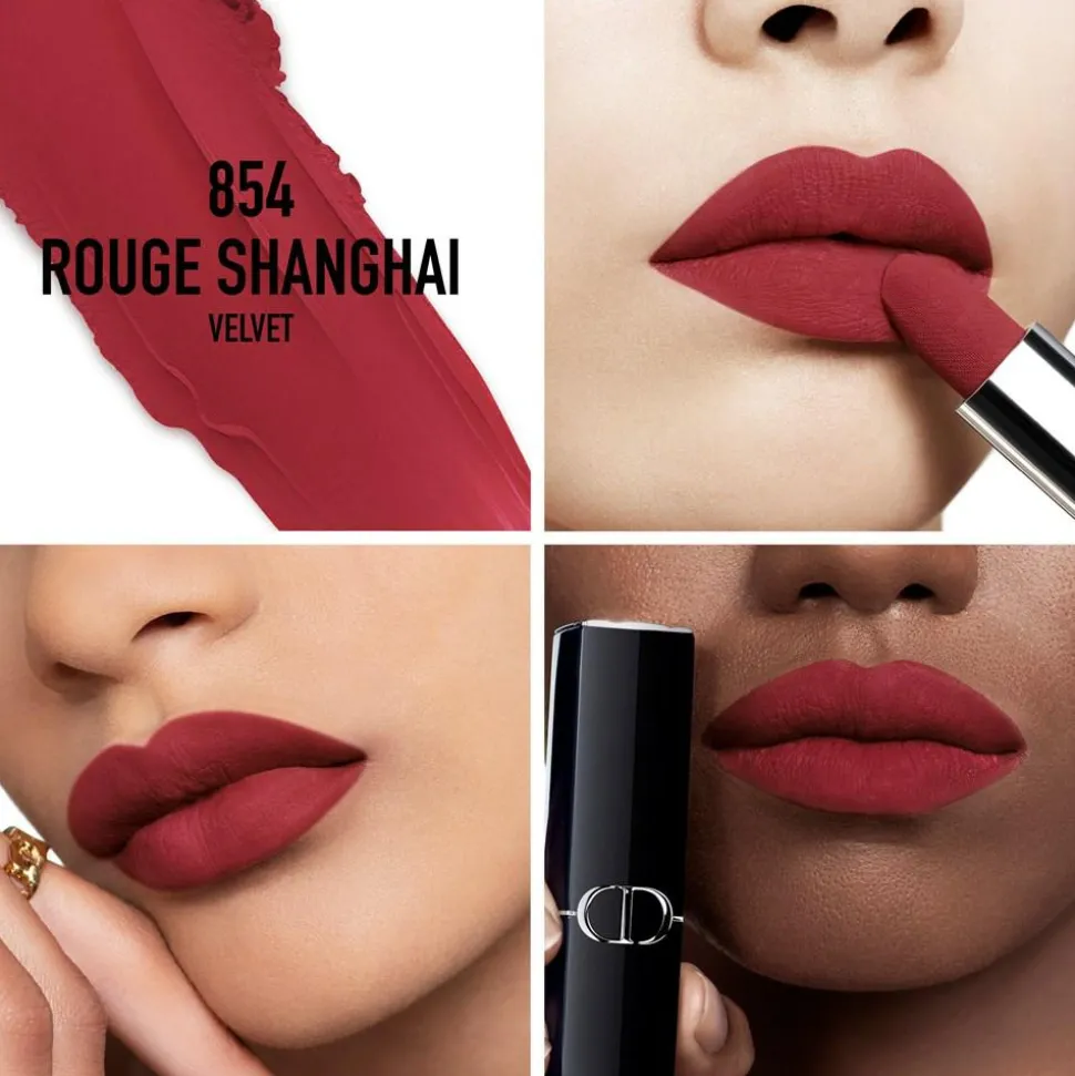 Rouge Dior New Velvet Lipstick, 854 Rouge Shanghai