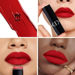 Rouge Dior Satin Lipstick, 999 Satin