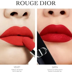 Rouge Dior Satin Lipstick, 999 Satin