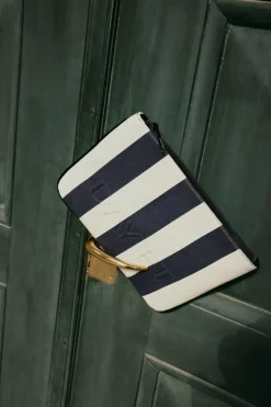 Travel Stripe Kosmetiktaske, Navy Blazer