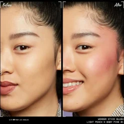 Wonder Stick Dual-Ended Cream Blush Stick, 01 Light Peach + Baby Pink