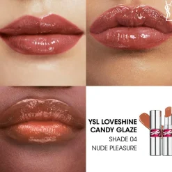 YSL Loveshine Candy Glaze Lipgloss Stick, 4 Nude Pleasure