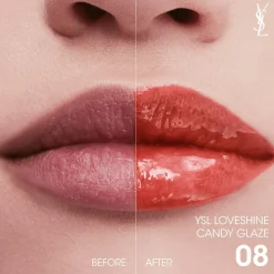 YSL Loveshine Candy Glaze Lipgloss Stick, 8 Chili Delight