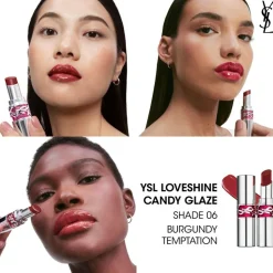 YSL Loveshine Candy Glaze Lipgloss Stick, 6 Burgundy Tempation