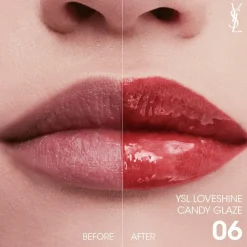 YSL Loveshine Candy Glaze Lipgloss Stick, 6 Burgundy Tempation