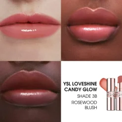 YSL Loveshine Candy Glow Tinted Lip Balm, 3B Rosewood Blush