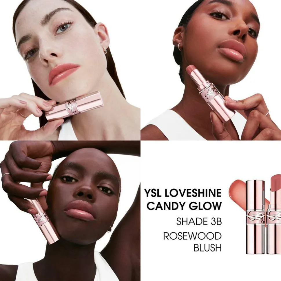 YSL Loveshine Candy Glow Tinted Lip Balm, 3B Rosewood Blush