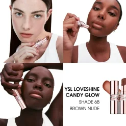 YSL Loveshine Candy Glow Tinted Lip Balm, 6B Brown Nude