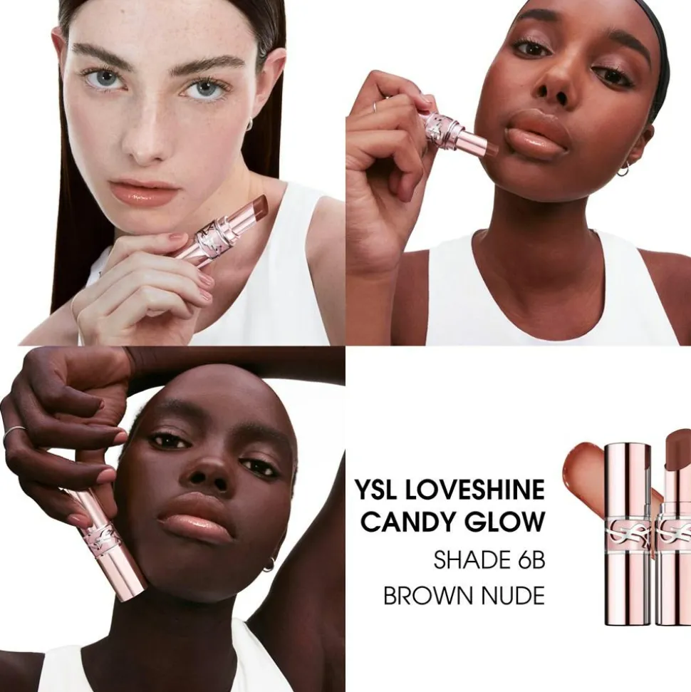 YSL Loveshine Candy Glow Tinted Lip Balm, 6B Brown Nude